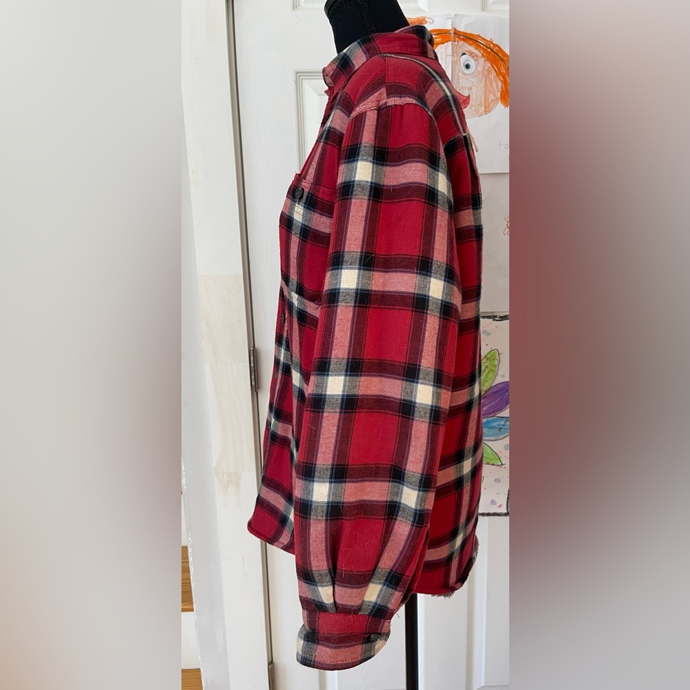 Wrangler Men's Heavyweight Plaid Sherpa Lined Shirt Jacket.Size S - Picture 7 of 15